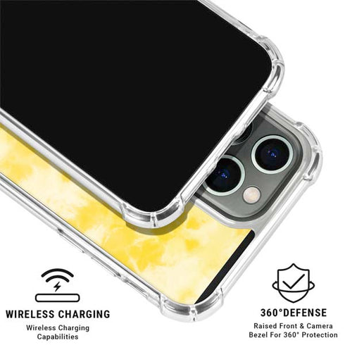 Yellow Tie Die iPhone 16 Pro Clear Case
